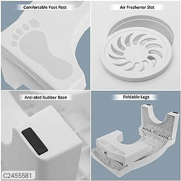 Plastic Foldable Anti-Constipation Potty Training Stool with Air Freshener Slot